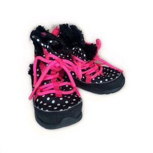 Nike Roshe One Hi Print Toddler Girls Sneakerboots Pink Black Size 8C